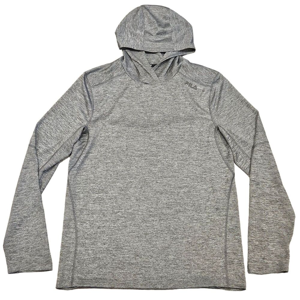 Fila Sport Women's Live in Motion Gray Long Sleeve Hooded Shirt Size Large